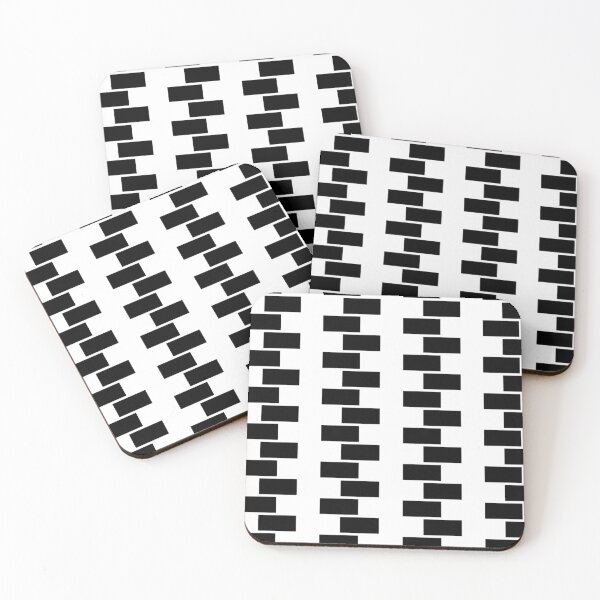 Item preview, Black and White Nostalgic 60s Geometric Rectangle Blocks Bricks Tiles Pattern designed and sold by PenguinForests.