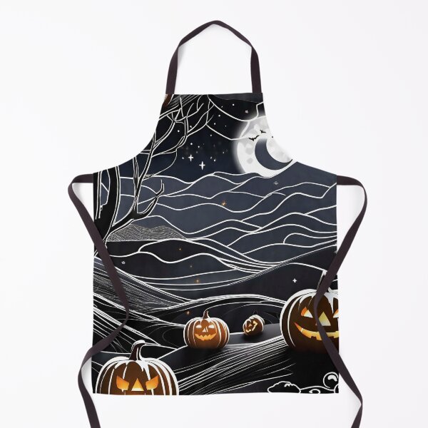 Item preview, Trippy Halloween Jack-O'-Lanterns Night Landscape 21 designed and sold by Benito Del Ray.