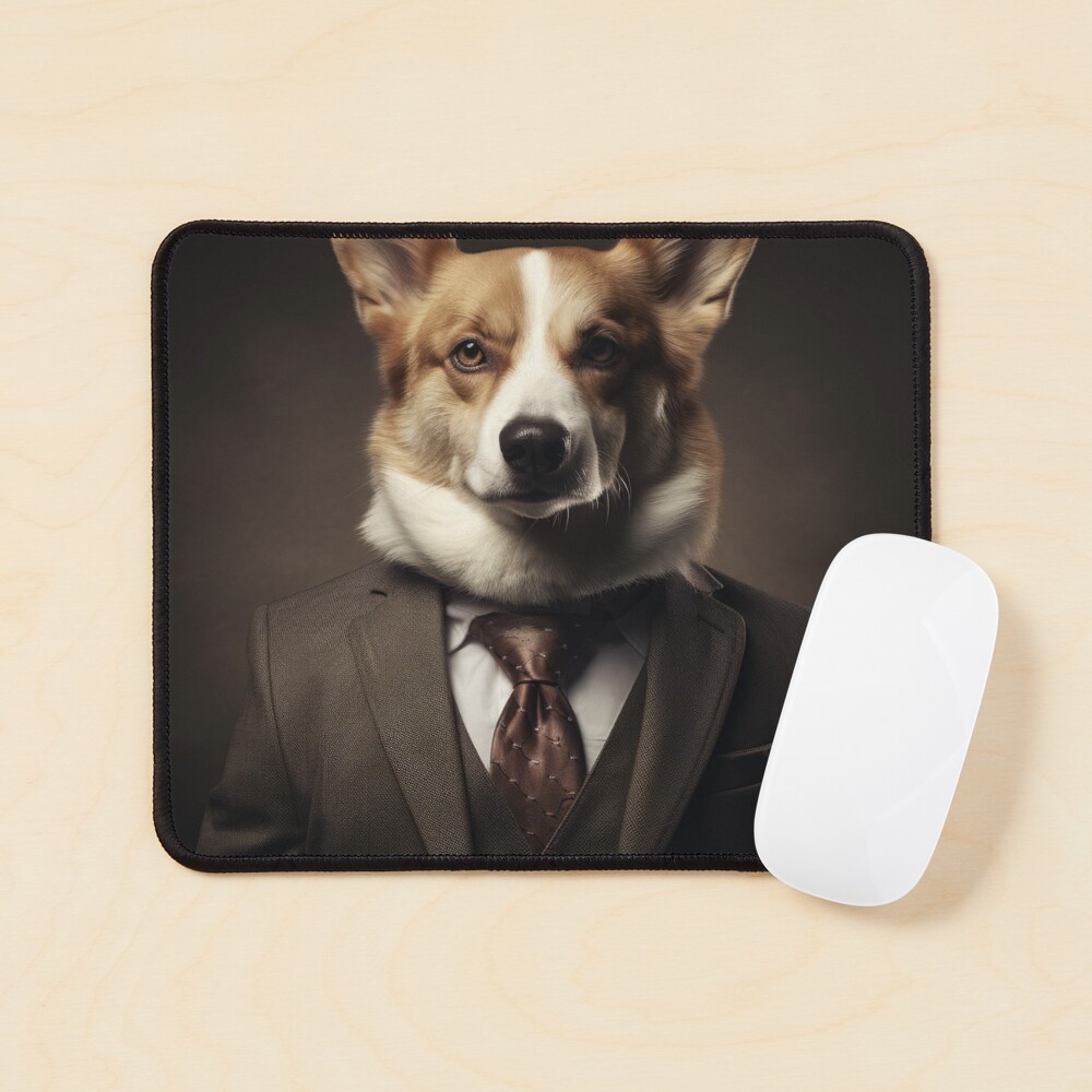 WSOIHFEC Cute Cartoon Welsh Corgi Dog Men's Necktie