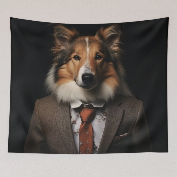 Item preview, Collie Dog in Suit designed and sold by Merchgard.