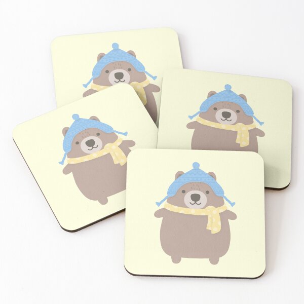 Item preview, cute winter brown bear designed and sold by nuchz.