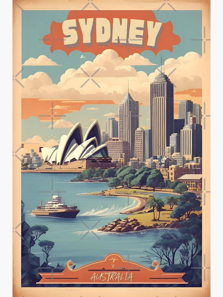 Autocollant Vinyle Sydney City Skyline - Découpe, Monument Historique, Neuf