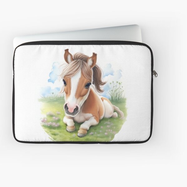 Aperçu de l'œuvre Poney Shetland assis sur l'herbe créée et vendue par Wolfheartart.