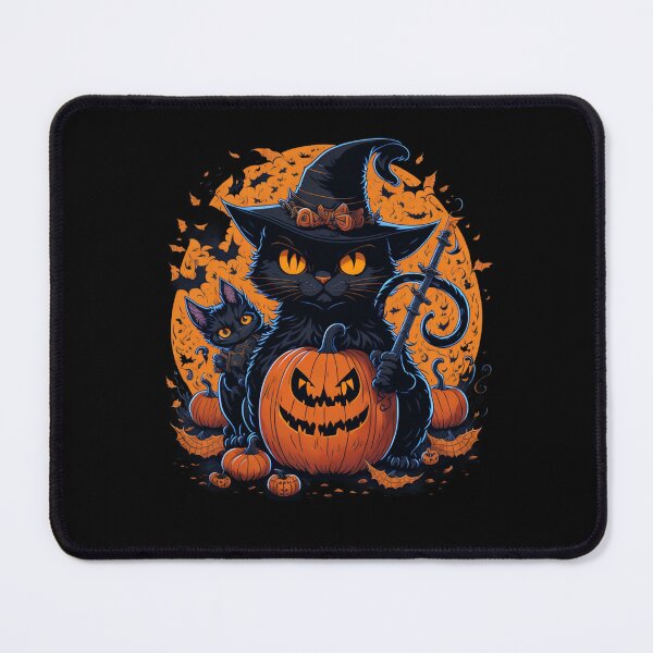 Item preview, Witchy Whiskers - Halloween Cat Magic designed and sold by hudaG.