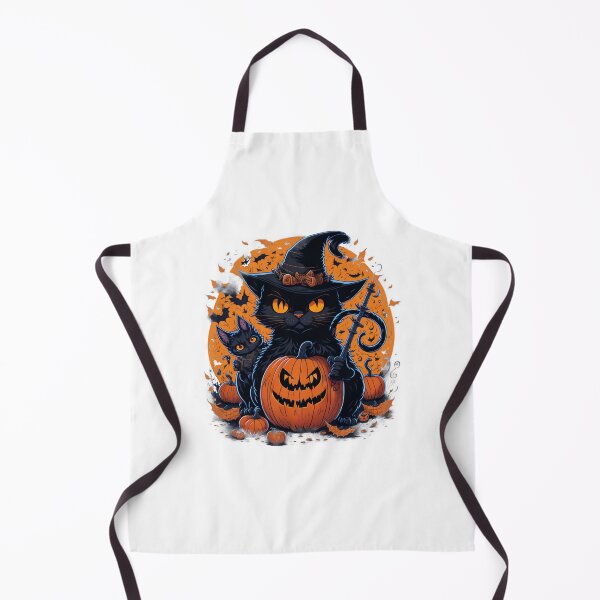 Item preview, Witchy Whiskers - Halloween Cat Magic designed and sold by hudaG.