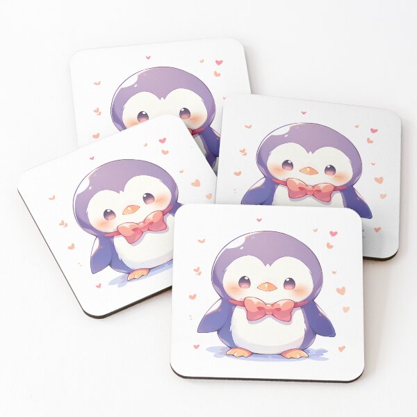 Item preview, Cute Kawaii Penguin in Love designed and sold by CozyKawaiiArt.