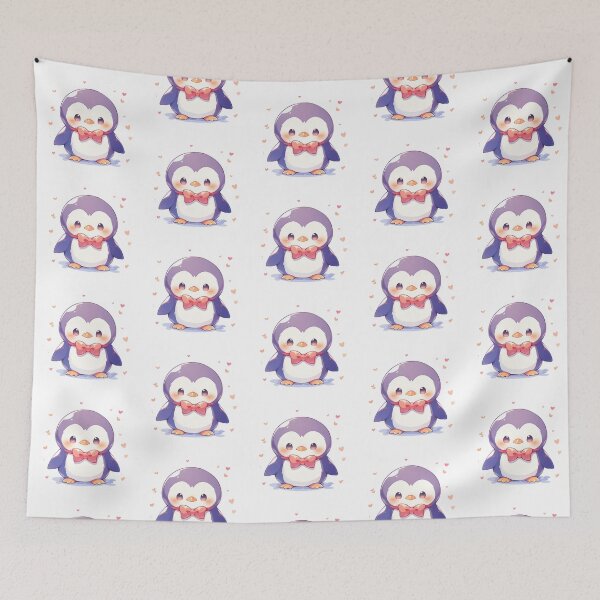Item preview, Cute Kawaii Penguin in Love designed and sold by CozyKawaiiArt.