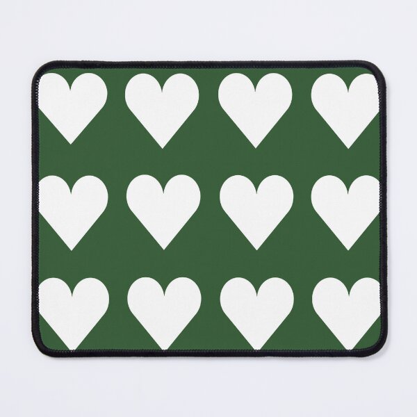 Item preview, Large WHITE & PINE GREEN LOVE HEARTS designed and sold by RachelMacht.