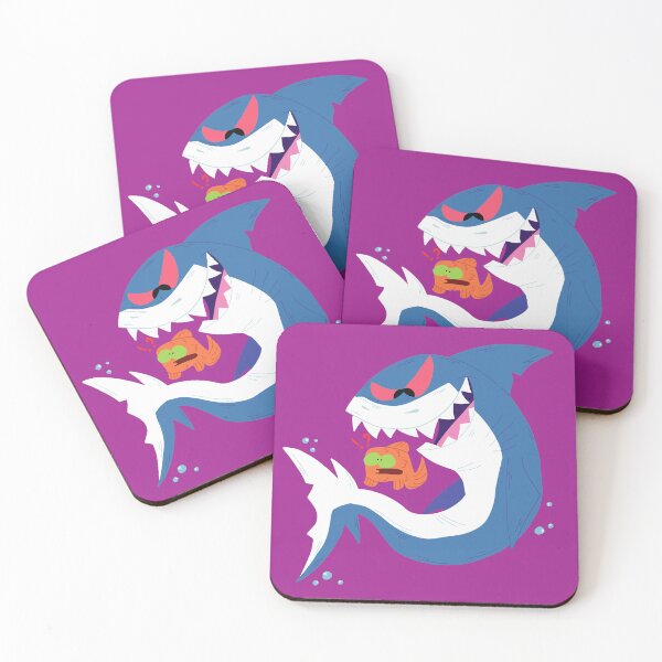 Item preview, Shark and little fish cartoon print designed and sold by CryStar-Chaos.