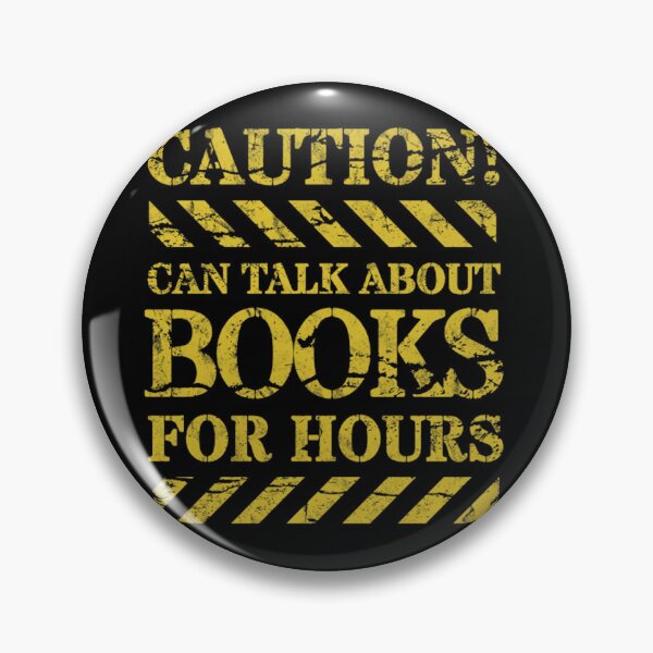 Item preview, Caution, I can talk about Books for hours (distressed text) designed and sold by Gilby-Designs.
