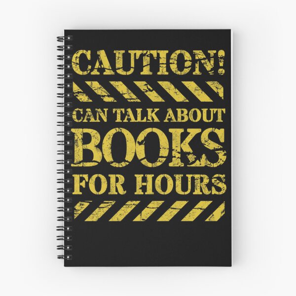 Item preview, Caution, I can talk about Books for hours (distressed text) designed and sold by Gilby-Designs.