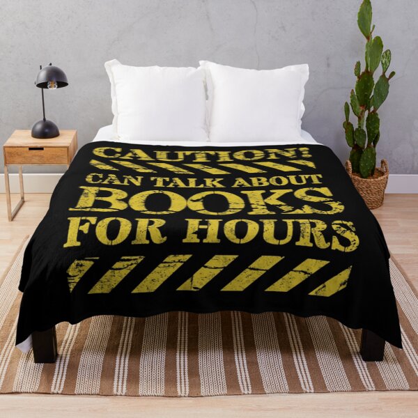 Item preview, Caution, I can talk about Books for hours (distressed text) designed and sold by Gilby-Designs.