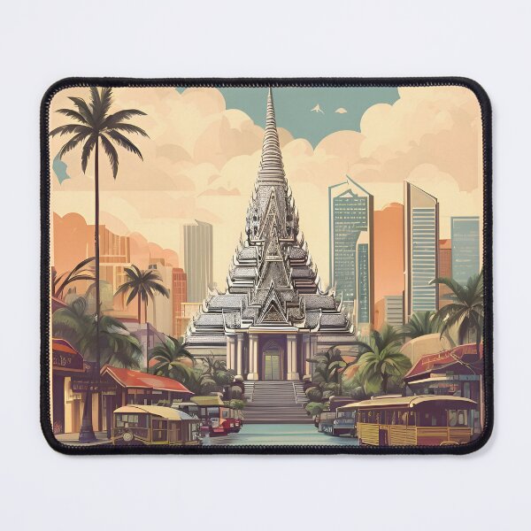 Item preview, Vintage Bangkok Poster: Exploring Thai Charm designed and sold by Ceemko's Vintage Corner.
