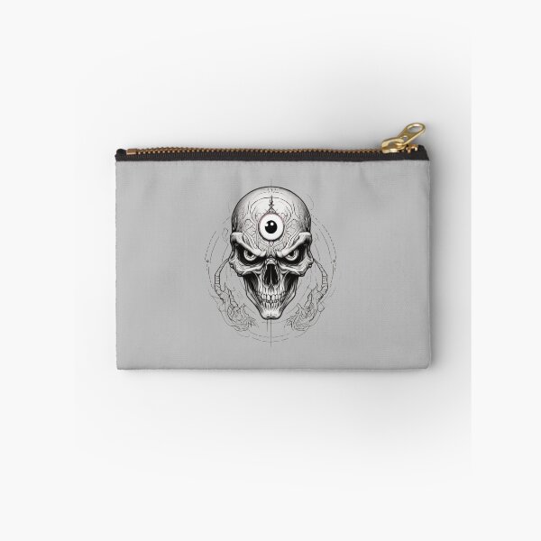 Item preview, Gothic Skull of Sinister Vision | Eery Grey & Black Tattoo Style Skull Graphic  designed and sold by DopeStick.