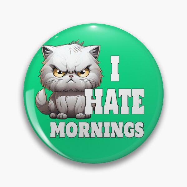 Item preview, Cat I Hate Mornings designed and sold by ThisThatThing.