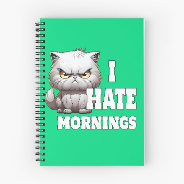 Item preview, Cat I Hate Mornings designed and sold by ThisThatThing.