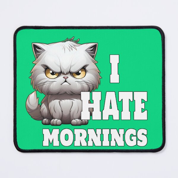 Item preview, Cat I Hate Mornings designed and sold by ThisThatThing.