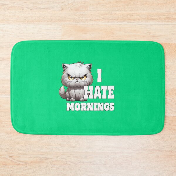 Item preview, Cat I Hate Mornings designed and sold by ThisThatThing.