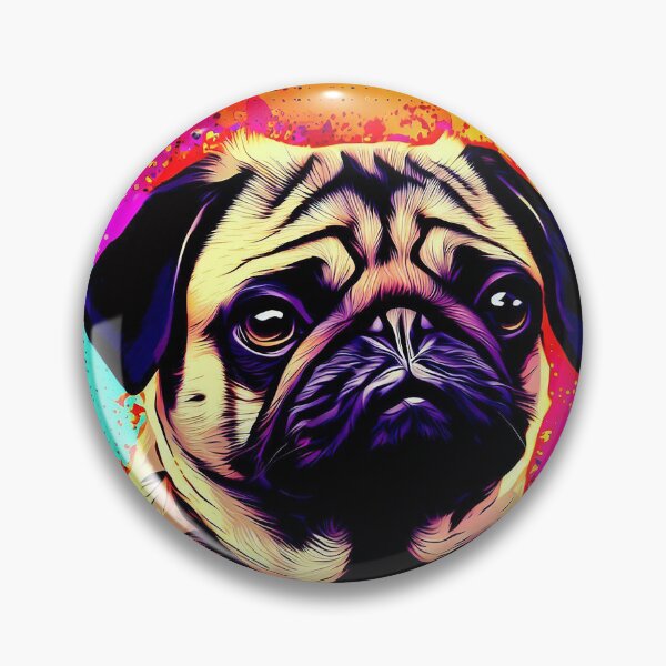 Item preview, Pug Painted Pop Art designed and sold by FunnehGacha.