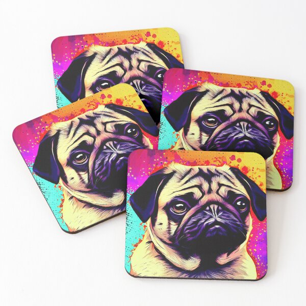 Item preview, Pug Painted Pop Art designed and sold by FunnehGacha.