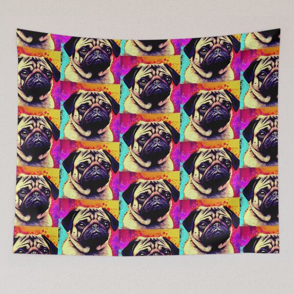 Item preview, Pug Painted Pop Art designed and sold by FunnehGacha.