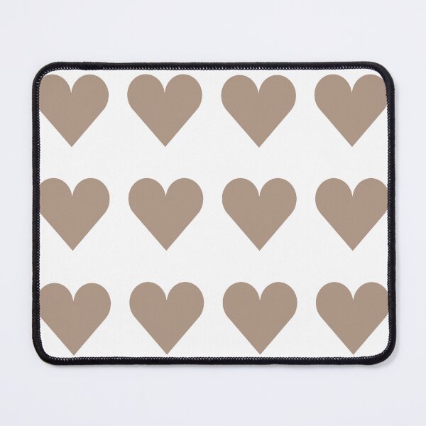 Item preview, Large WARM TAUPE and WHITE LOVE HEARTS designed and sold by RachelMacht.