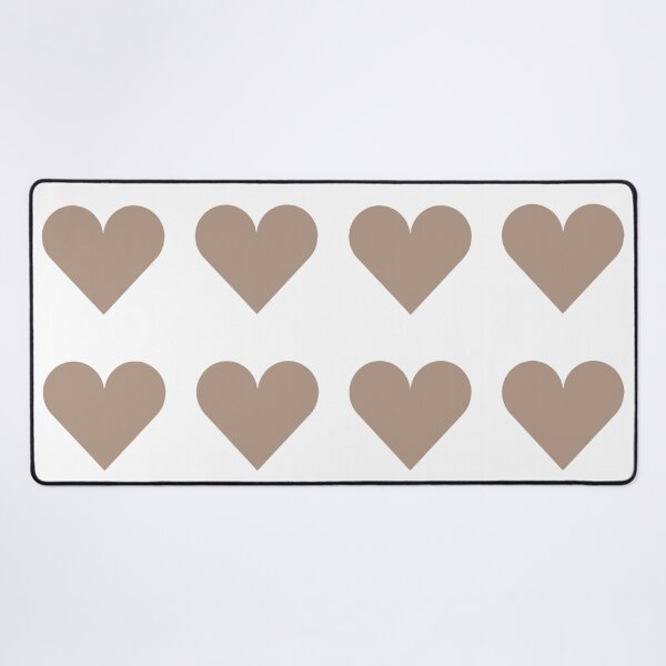 Item preview, Large WARM TAUPE and WHITE LOVE HEARTS designed and sold by RachelMacht.