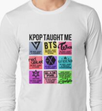 Camiseta de manga larga Kpop Taught Me (3ª generación de grupos ver.)