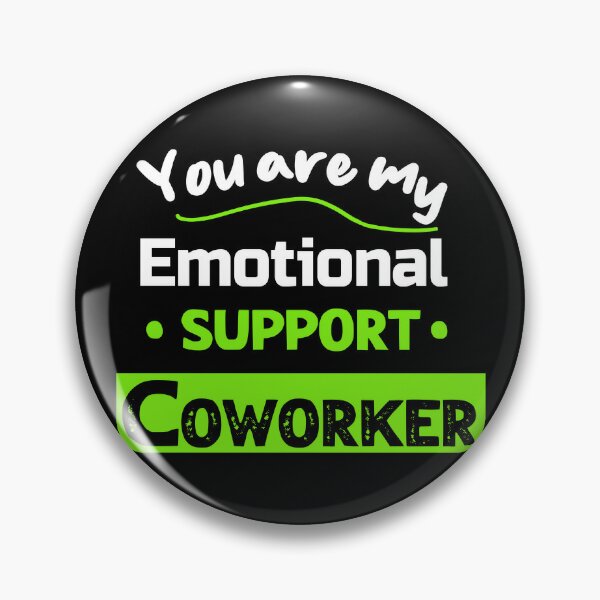 Emotional Support Coworker Butterfly Pin | Redbubble