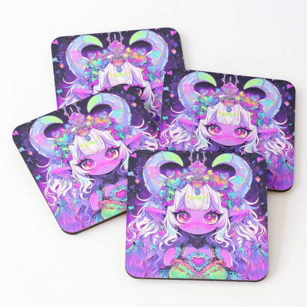 Item preview, Adorable Bright Pastel Little Demon Anime Girl designed and sold by bubblegoth.