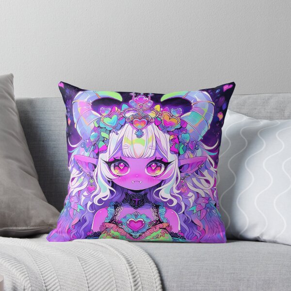 Item preview, Adorable Bright Pastel Little Demon Anime Girl designed and sold by bubblegoth.