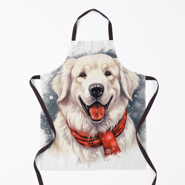 Artikelvorschau, Great Pyrenees Dog, Pyrenäenberghund im Winter für Weihnachten entworfen und verkauft von WallyPink.