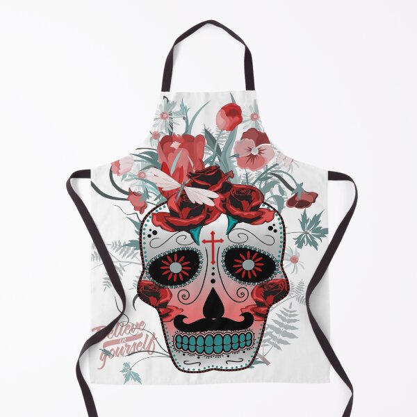 Item preview, SKULL WITH ROSES AND OTHER FLOWERS designed and sold by inarausch2023.