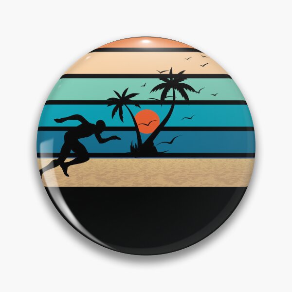 Item preview, Silhouette Sprint with Retro Sunset on Beach designed and sold by Project4X.