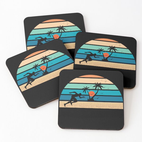 Item preview, Silhouette Sprint with Retro Sunset on Beach designed and sold by Project4X.
