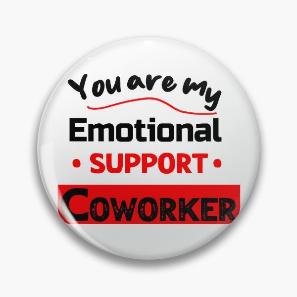 Emotional Support Coworker Butterfly Pin | Redbubble