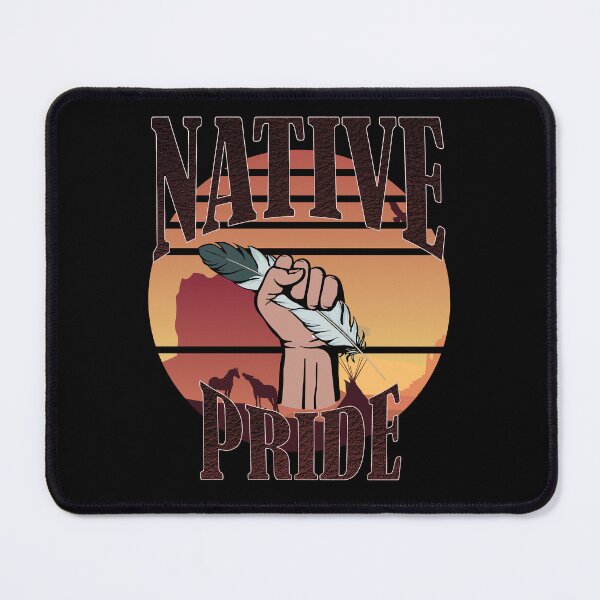 Item preview, Native Pride fist and feather retro designed and sold by CarrieTDesigns.