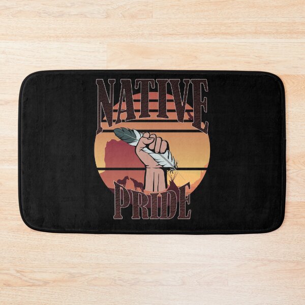 Item preview, Native Pride fist and feather retro designed and sold by CarrieTDesigns.