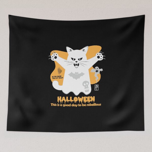 Item preview, CAT rules - This is a good day to be rebellious for Halloween designed and sold by ArtProjectShop.