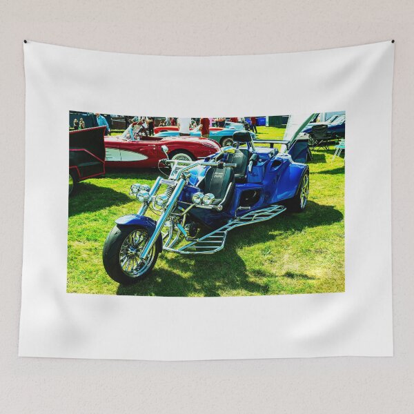 Item preview, 3 wheeled motorcycle in blue designed and sold by Graham Cornall.