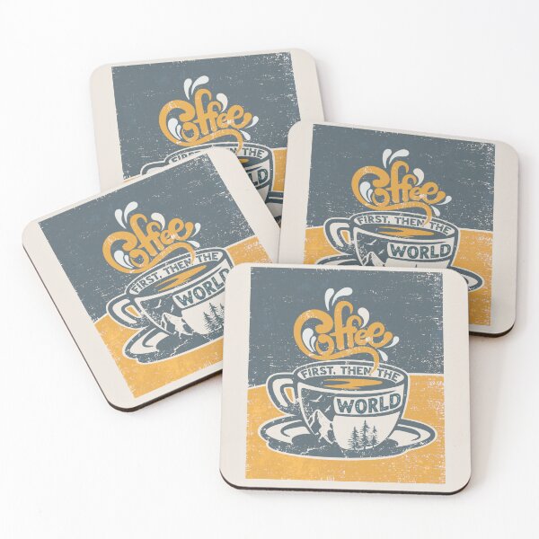 Item preview, Coffee First Then The World - Outdoor Adventure Hiking Camping Retro designed and sold by mountainfad.