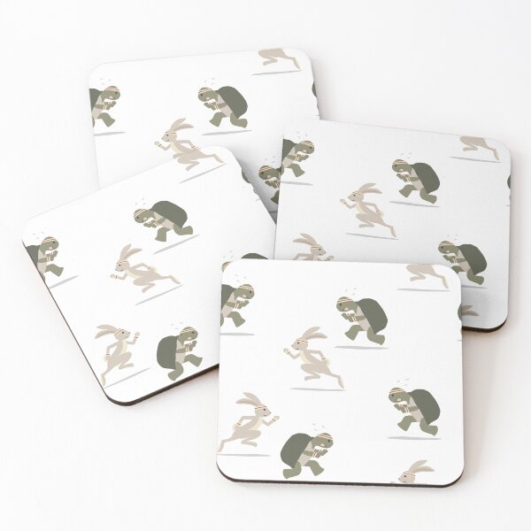 Item preview, running club - tortoise and the hare - white designed and sold by littlearrow.