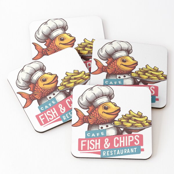 Item preview, Fish n Chips logo designed and sold by PickledjoArt.