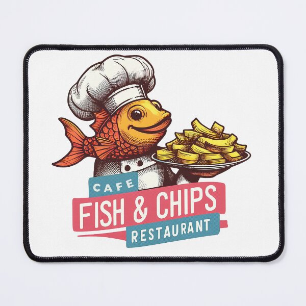 Item preview, Fish n Chips logo designed and sold by PickledjoArt.