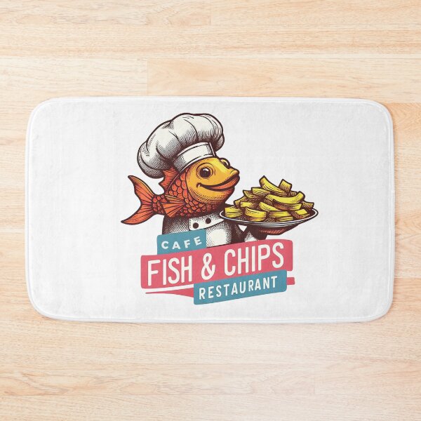 Item preview, Fish n Chips logo designed and sold by PickledjoArt.