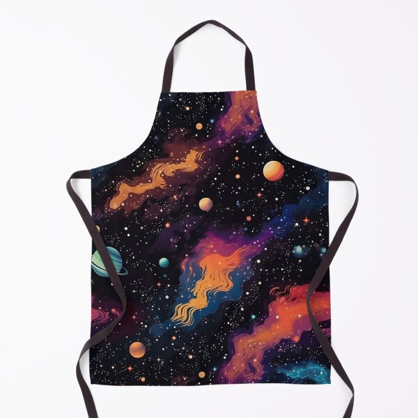 Item preview, Cosmic and Space-Themed, Black, Spectacular Shape Galaxy Seamless Pattern designed and sold by exitbird.