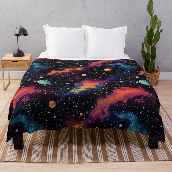 Item preview, Cosmic and Space-Themed, Black, Spectacular Shape Galaxy Seamless Pattern designed and sold by exitbird.
