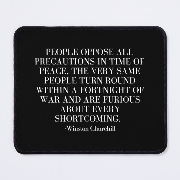 Item preview, Winston Churchill quote on black designed and sold by Neeshki.