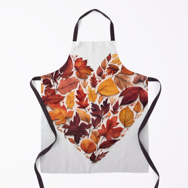 Item preview, fall leaves in the shape of a heart print designed and sold by dcrc.