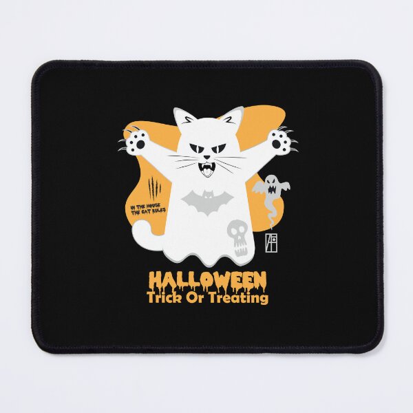 Item preview, CAT rules - Trick Or Treating for Halloween - GHOST CAT designed and sold by ArtProjectShop.